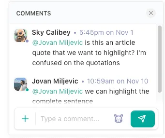 Get feedback, share ideas, and collaborate in one place