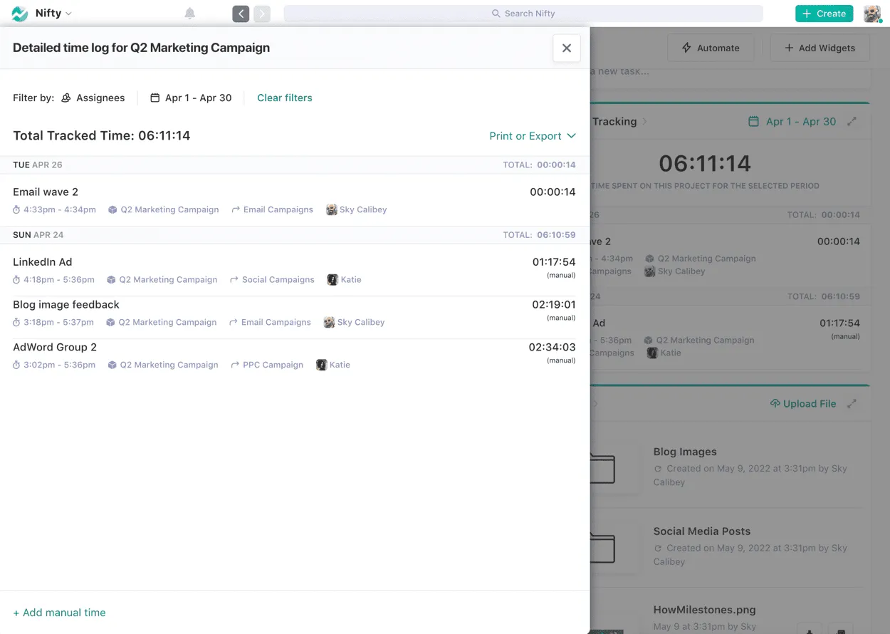 Screenshot illustrating Improve Productivity