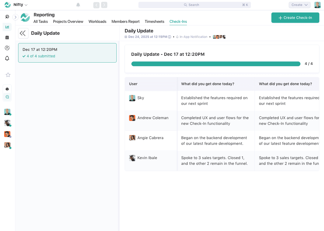 Screenshot illustrating Standardize Team Updates