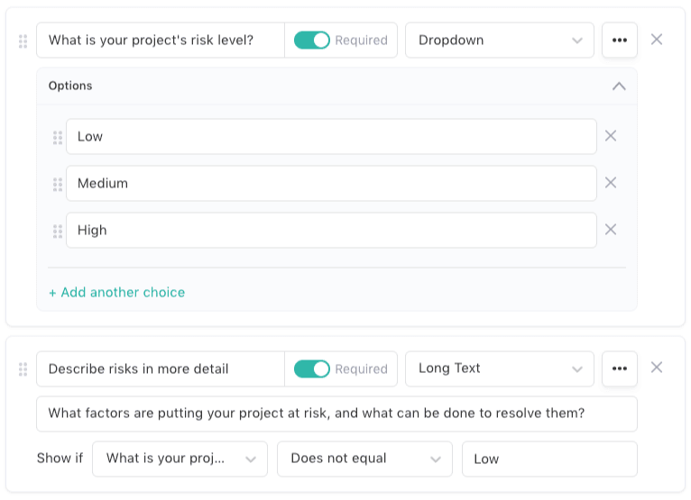 Ask smarter questions with conditional logic