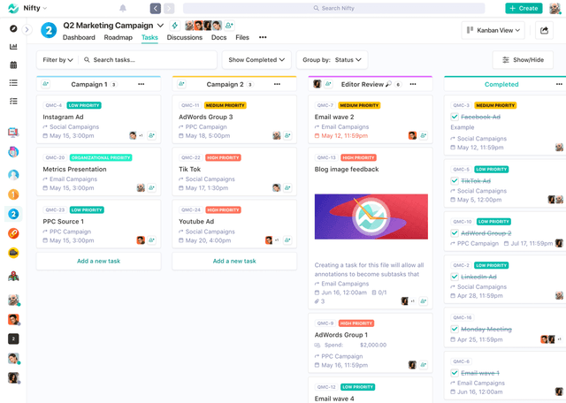 Nifty: Project Management