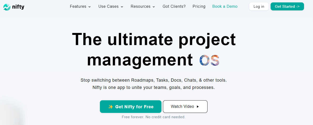 Nifty - Best Accounting Project Management Software