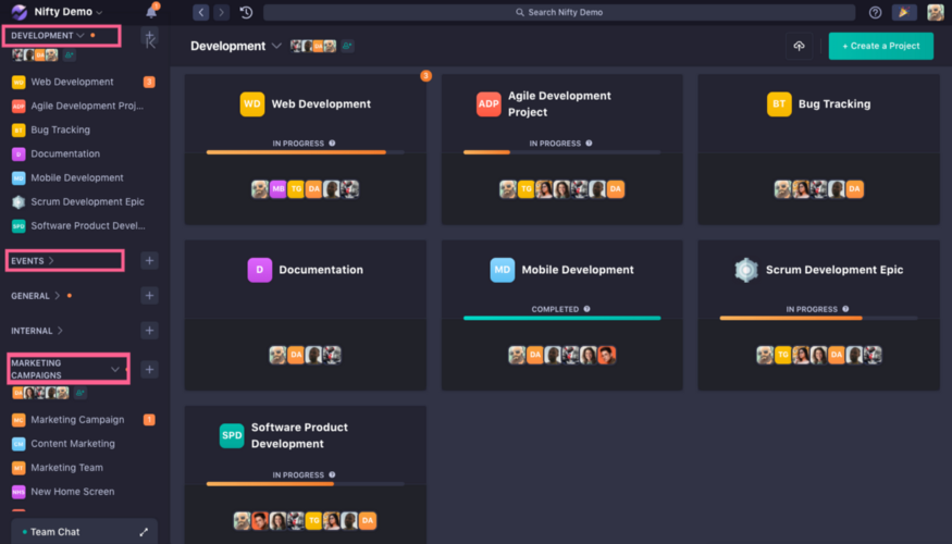 structuring Portfolios based on department 