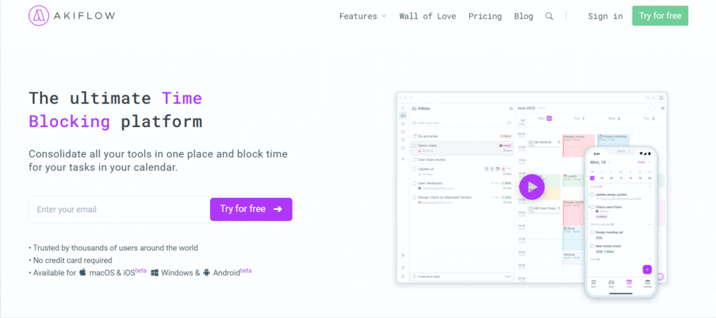 Akiflow task management tool