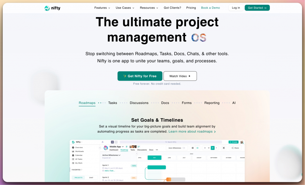 Nifty Enterprise Project Management Software