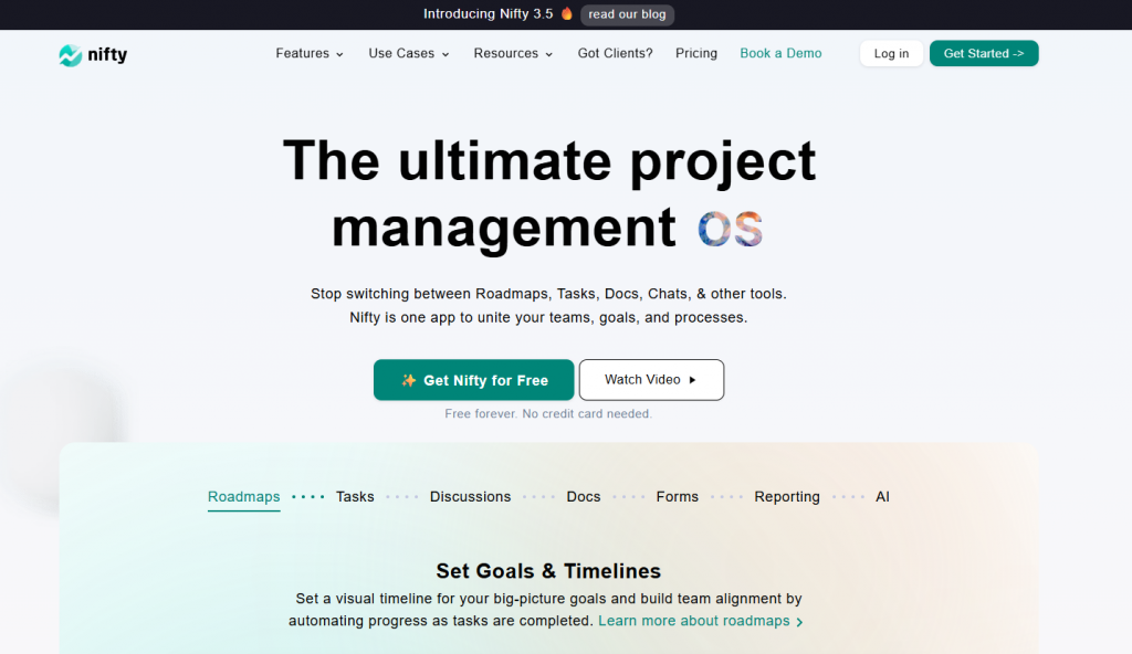 Nifty: All in one hub for every project