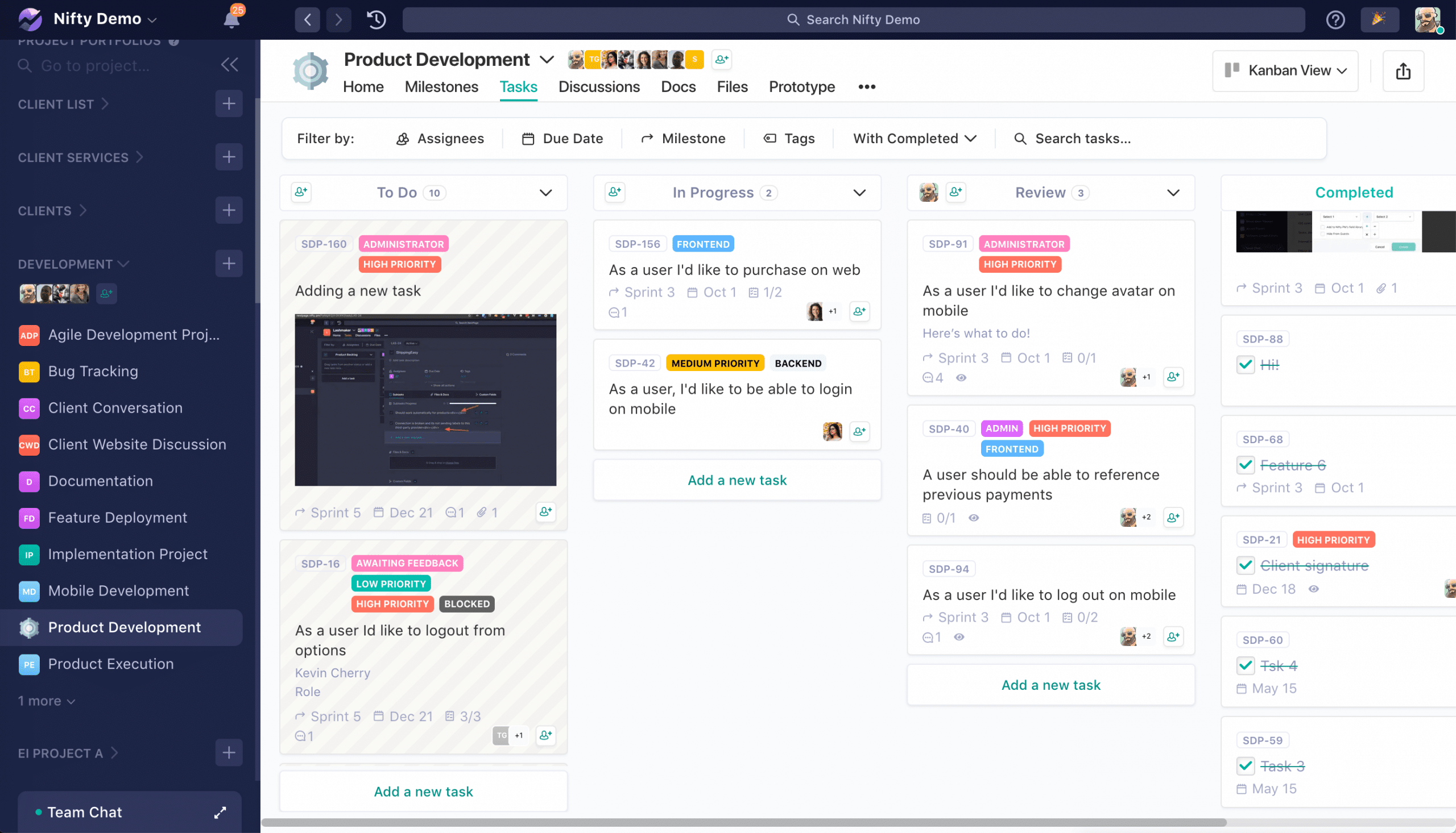 Online Scrum Board