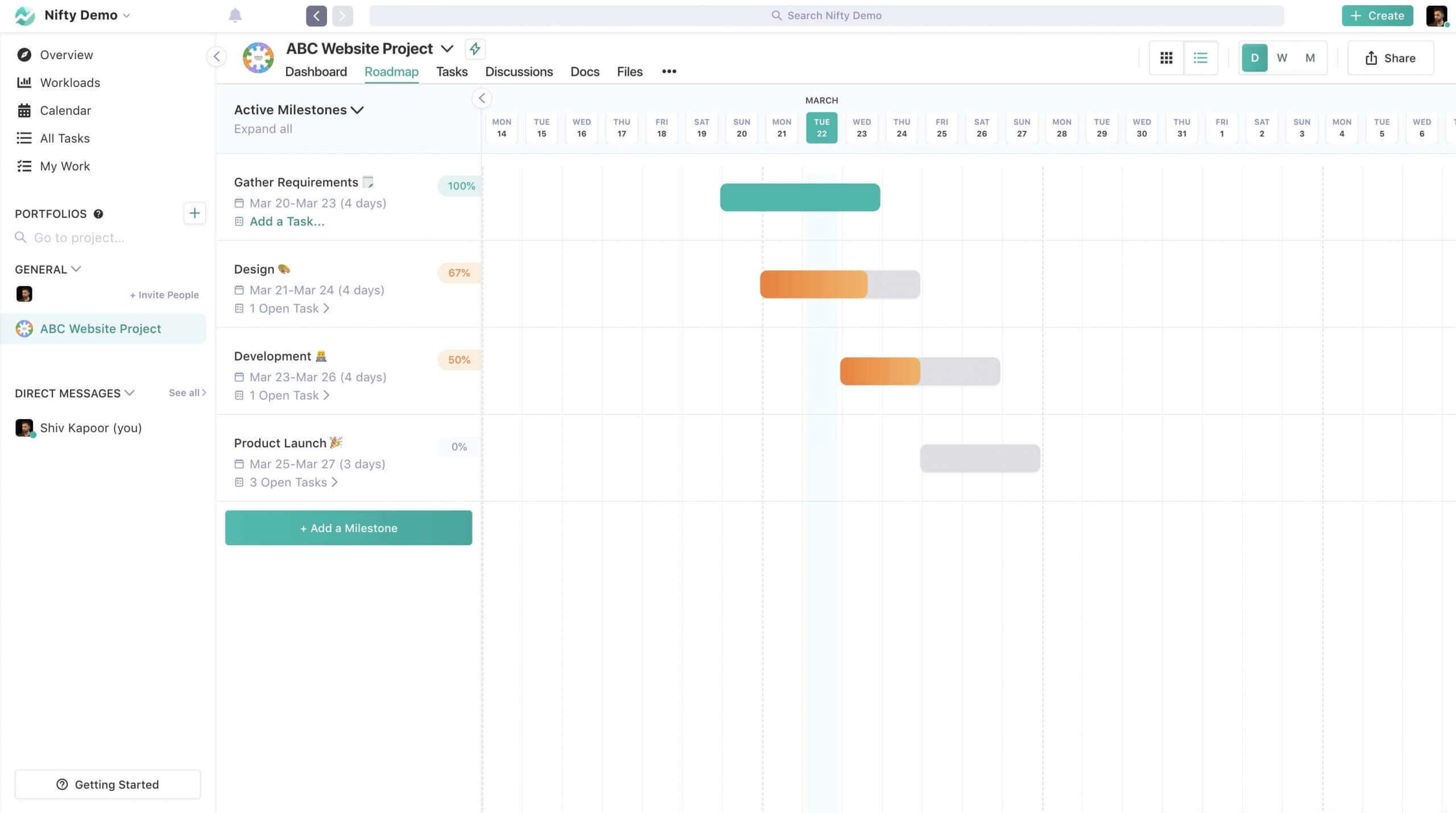 Roadmap Gantt Chart 