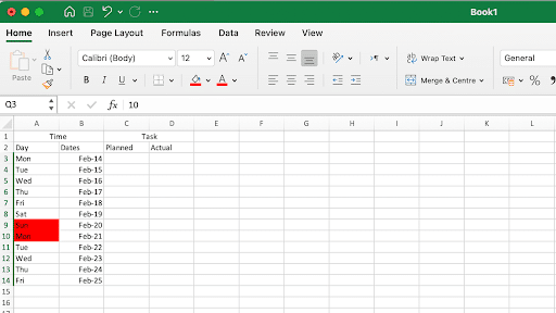 burndown chart excel template