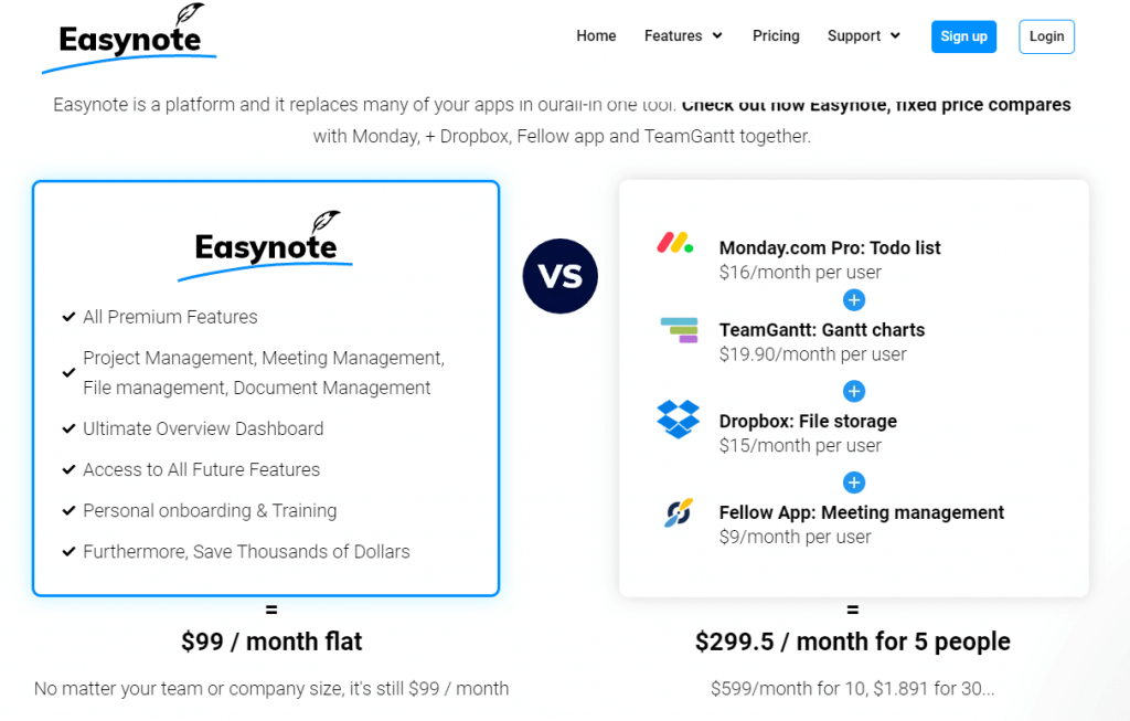 Easynote Pricing 
