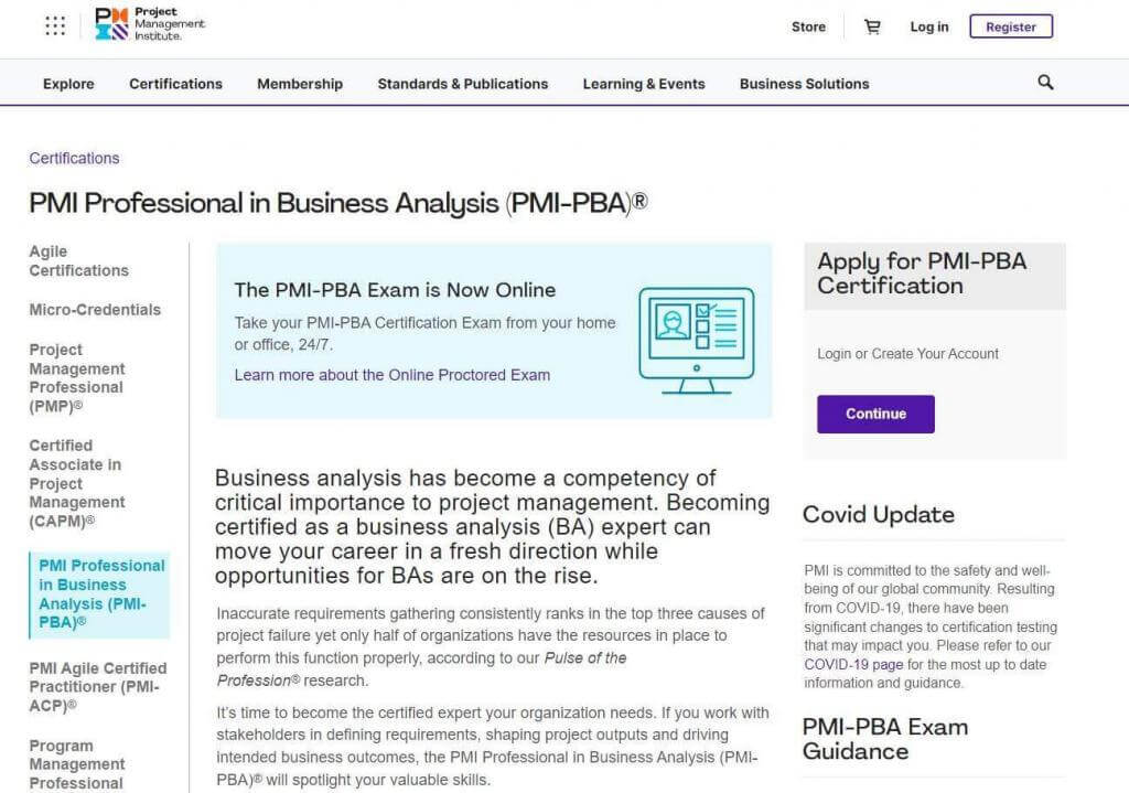 PMI-PBA Online Tests