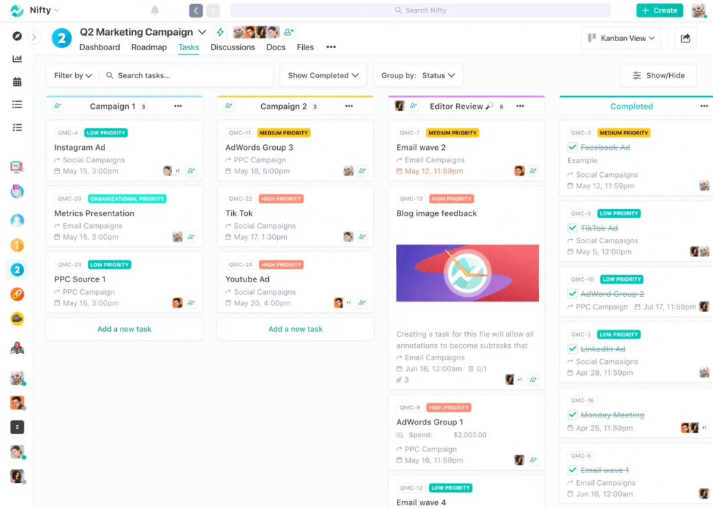 Nifty for creating remote team workflows