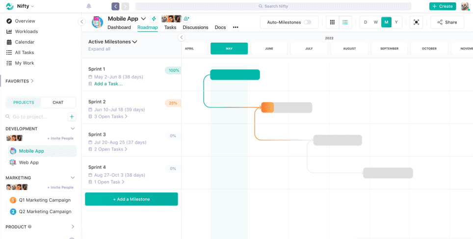 Agile project kickoff meetings in action with Nifty