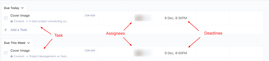 Task View in Nifty