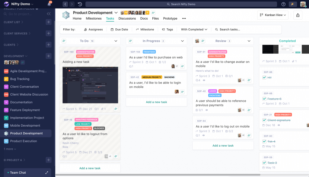 online scrum board