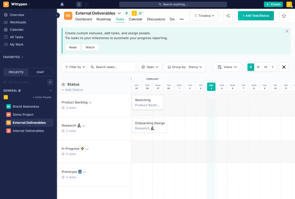 External Project Deliverables