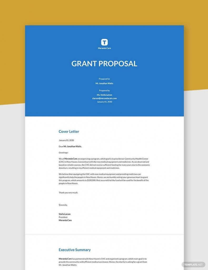 Nonprofit project proposal template