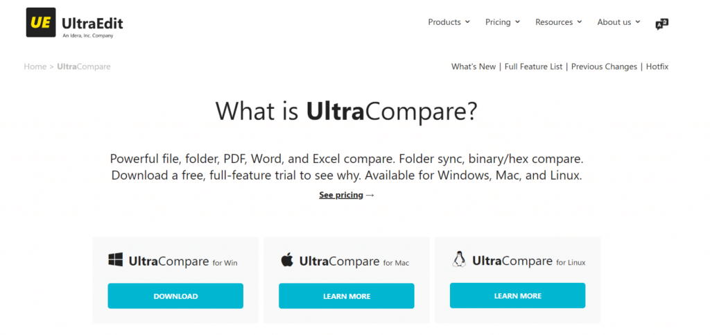 File Comparison Tool Interface