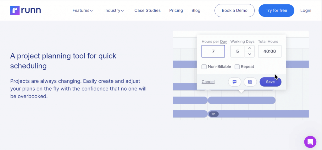 Runn, project planning tool