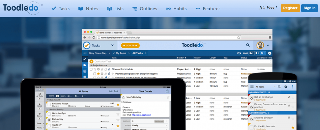 ToodleDo, one of the leading to-do list apps