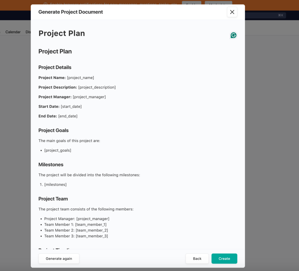 Automated Document Generation capabilities in one of the best AI Project Management Tools