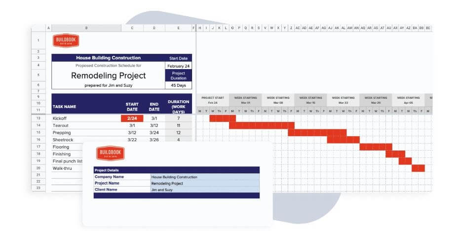 BuildBook, Construction Scheduling Software for Residential Projects