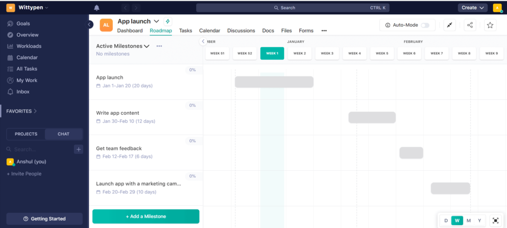 Nifty Gantt Chart Template