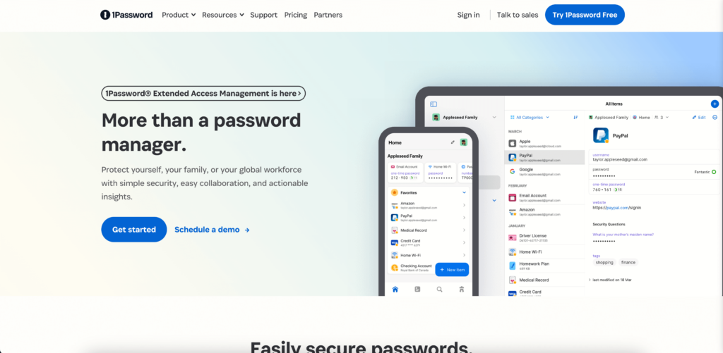 1Password - password management tool