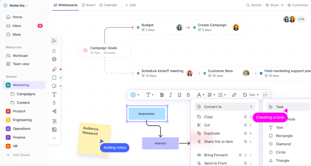 ClickUp, Milanote alternative