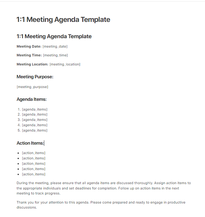 Meeting Agenda Templates by Nifty