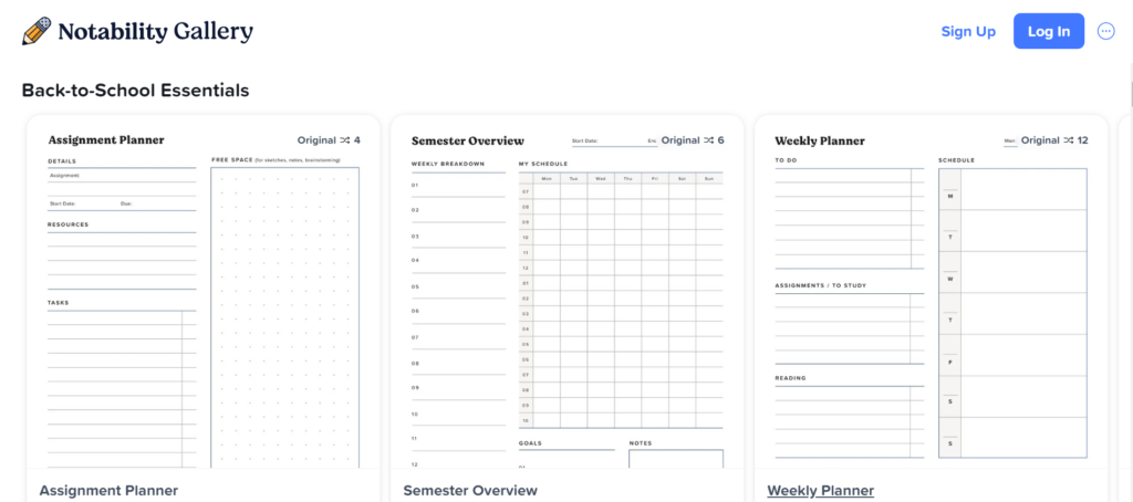 Goodnotes vs Notability: Notability Gallery