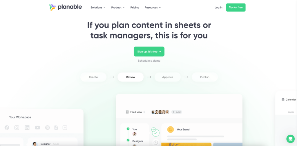 Planable - team collaboration tool