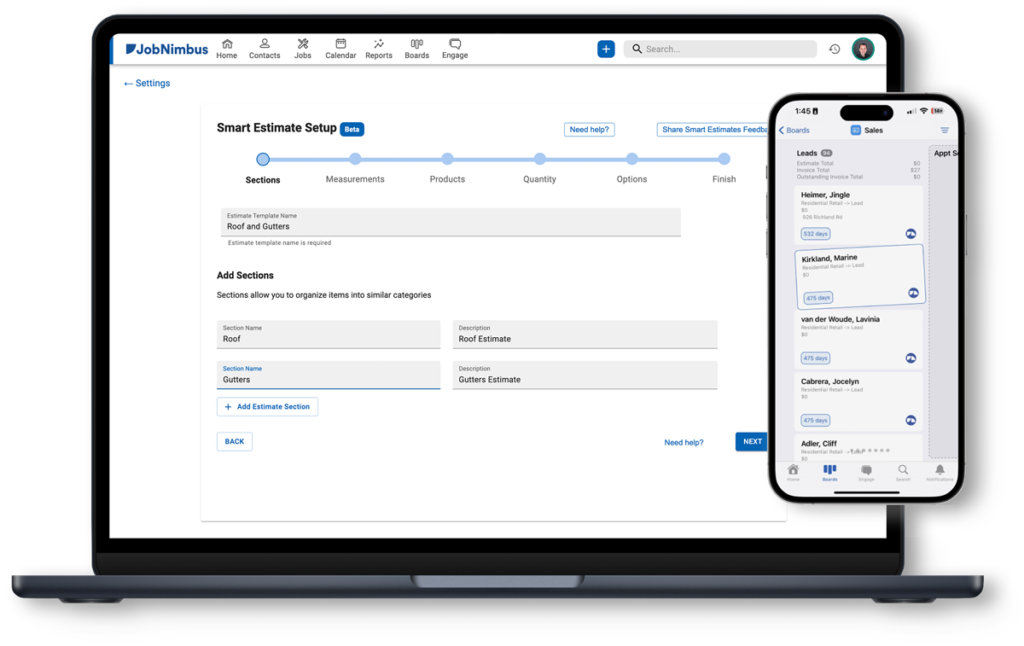 JobNimbus: Best for Construction CRM Activities