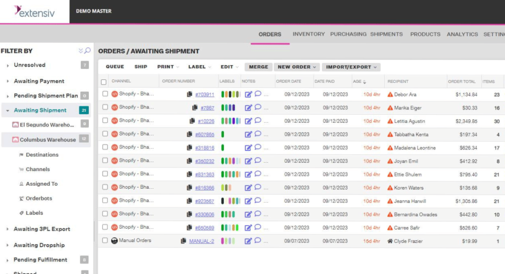 Extensiv Order Manager