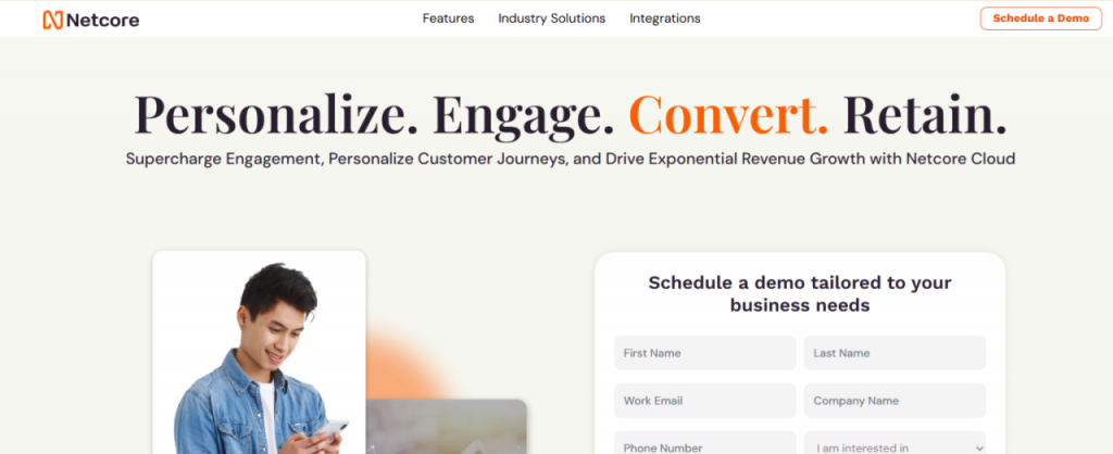 Netcore Home page