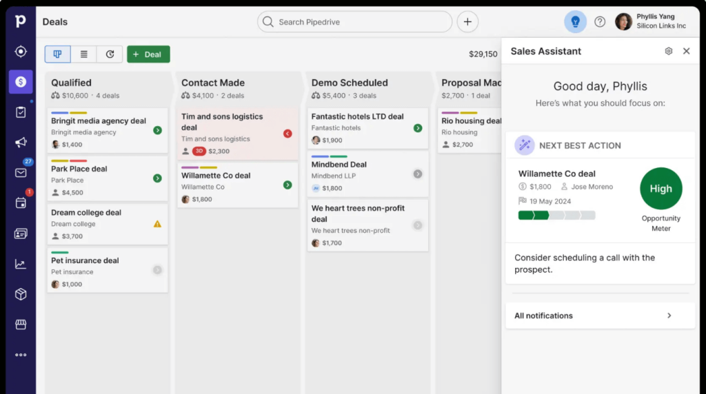 crm software examples-Pipedrive