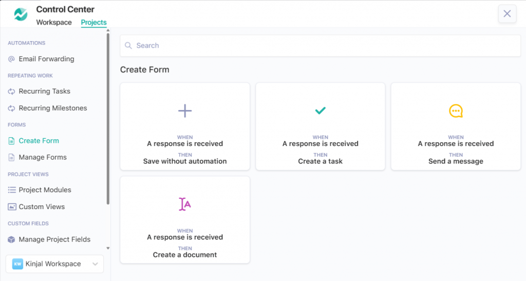 Nifty's workflow automation