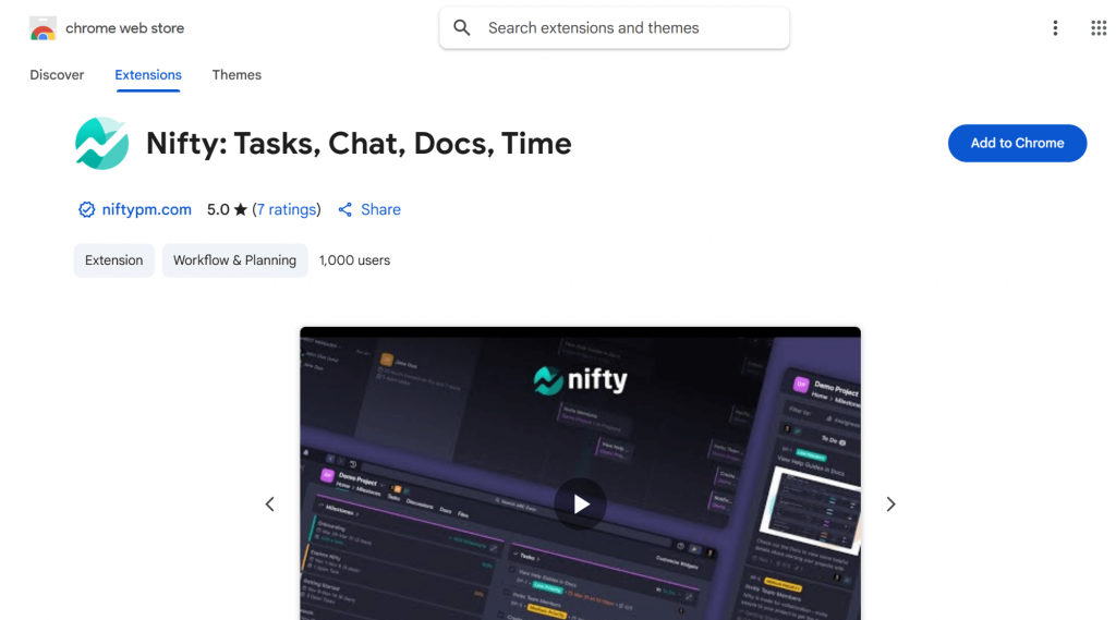 Nifty - Chrome Extension