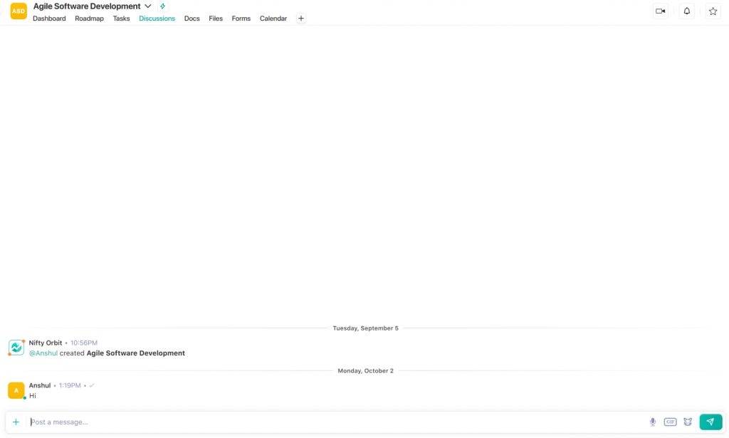 Nifty Discussions Feature