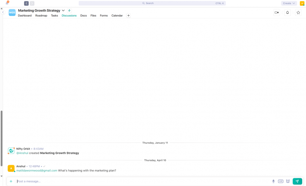Nifty - Discussions feature
