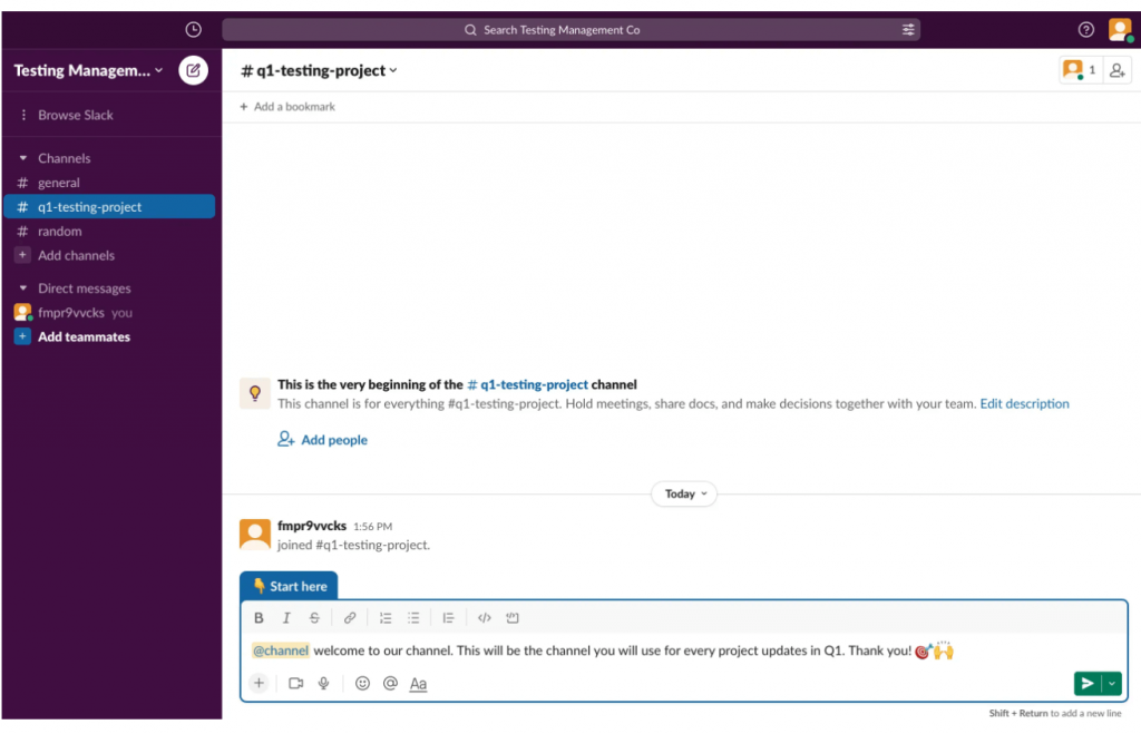 Slack - organized channel based chats