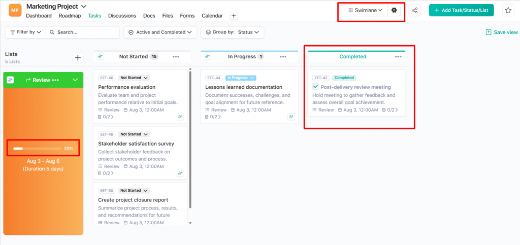 Review Milestones