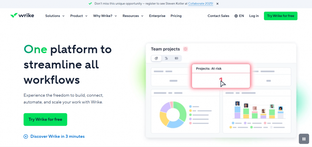 Wrike – Real-Time Agile Workflow Management