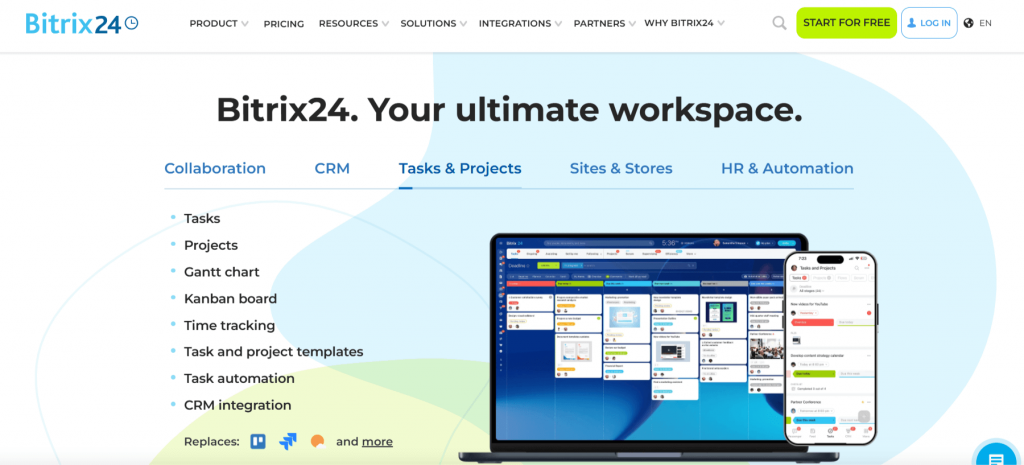 Bitrix24 – Best All-in-One CRM & Project Suite