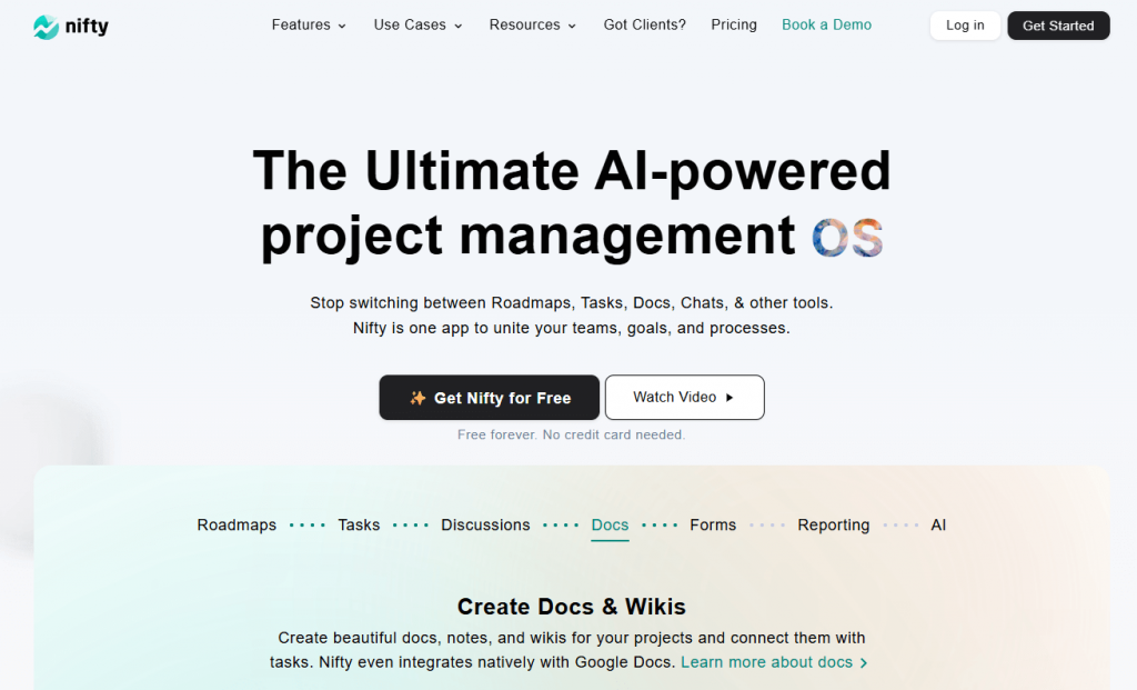 Nifty – Best for All-In-One Collaboration