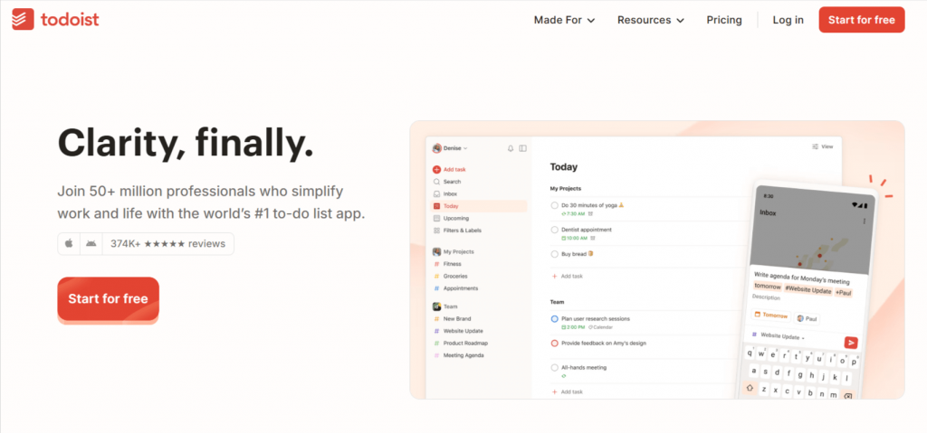 Todoist – Best for To-Do List Simplicity