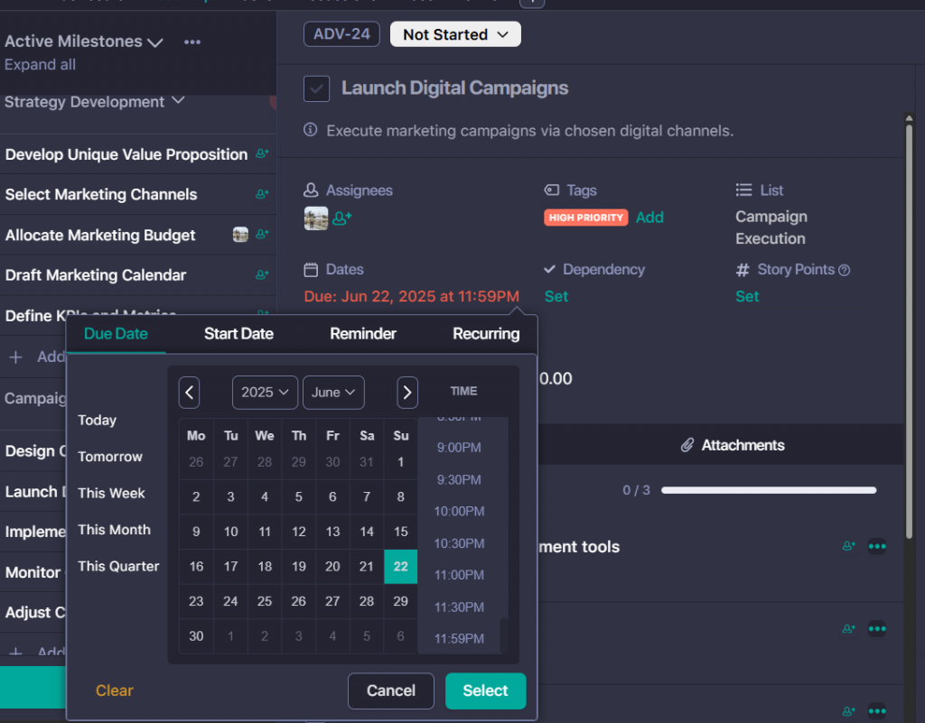 Nifty for task ownership